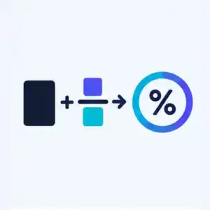 Mixed number to percent calculator icon showing whole number plus fraction converting to percentage